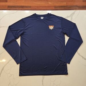 Cooperstown Collection Long Sleeve Activewear Shirt Blue Size Large